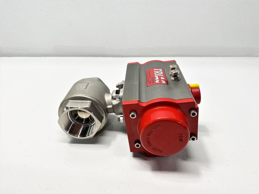 Triac 2" NPT 316SS Actuated Ball Valve 22TX2002R3SBX, 1000 WOG, 2R80SR